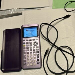 Texas Instruments TI-84 Plus CE Graphing Calculator Tested W Case Cable Purple